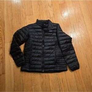 Patagonia Women's Black Down Puffer Quilted Jacket Size L